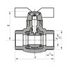 Кран кульовий PPR КШ Koer (метелик) для гарячої води 25 (Koer K0182.PRO) (KP0235)