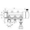 Колектор розподільний 3-way з фітингом (40x20) PPR Koer K0191.PRO (KP2556)