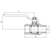 Кран кульовий Koer KG.205 - 1" FM ГШВ (газ) (KR4967)