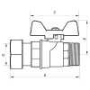 Кран кульовий з накидною гайкою 1/2" ГШМ (NF.821) Nolf (NF2957)