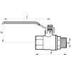 Кран кульовий 1-1/4" ГШР газ (NF.622) Nolf (NF2939)