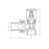 Кран для сушарки рушників кутовий Koer KR.531-2.White - 1/2" (KR4713)