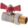 Кран з американкою 1/2" прямий Waterpro червоний (WP0151)