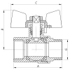 Кран шаровый Koer 1/2" ГШБ (KR.218.B) синий (KR2722)