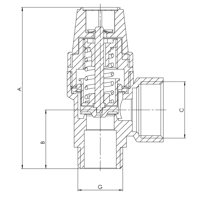 Клапан запобіжний ВН 1/2"х3/4" Koer KR.1261 (1.5 бар) (KR3105)