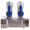 Колектор з кульовими кранами і фитингом Koer KR.1126-2 1"x2 ways (KR2838)