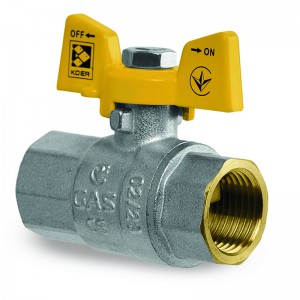 Кран кульовий Koer KG.207 - 1/2" FF ГГМ (газ) (KR4958)