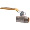 Кран кульовий KOER KR.214.G - 1/2" FF ГГВ YELLOW, ручка "важіль" жовта (KR0123)