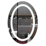 Дзеркало Mixxus PLAIN MV02-60x80 з LED Touch, Anti-fog, димером, регулюванням яскравості, годинником (MI6933)