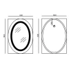 Дзеркало Mixxus PLAIN MV02-60x80 з LED Touch, Anti-fog, димером, регулюванням яскравості, годинником (MI6933)