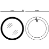 Дзеркало Mixxus PLAIN MC03-60 з LED Touch, Anti-fog, димером, регулюванням яскравості (MI6662)