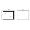 Зеркало Mixxus WARM MR02-90x70-CASE с LED Touch, Anti-fog, димером, рег. яркости, часами (MI6674)