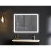 Дзеркало Mixxus FLAT MR04-80x60 з LED Touch, Anti-fog, димером, регулюванням яскравості, годинником (MI6928)