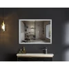 Дзеркало Mixxus FLAT MR04-80x60 з LED Touch, Anti-fog, димером, регулюванням яскравості, годинником (MI6928)