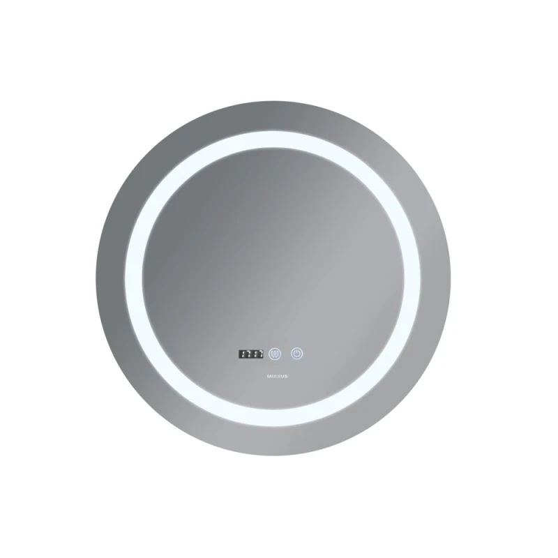 Дзеркало Mixxus Plain MC02-60 (годинник, LED-підсвічування, антизапотівання) (MI6012)