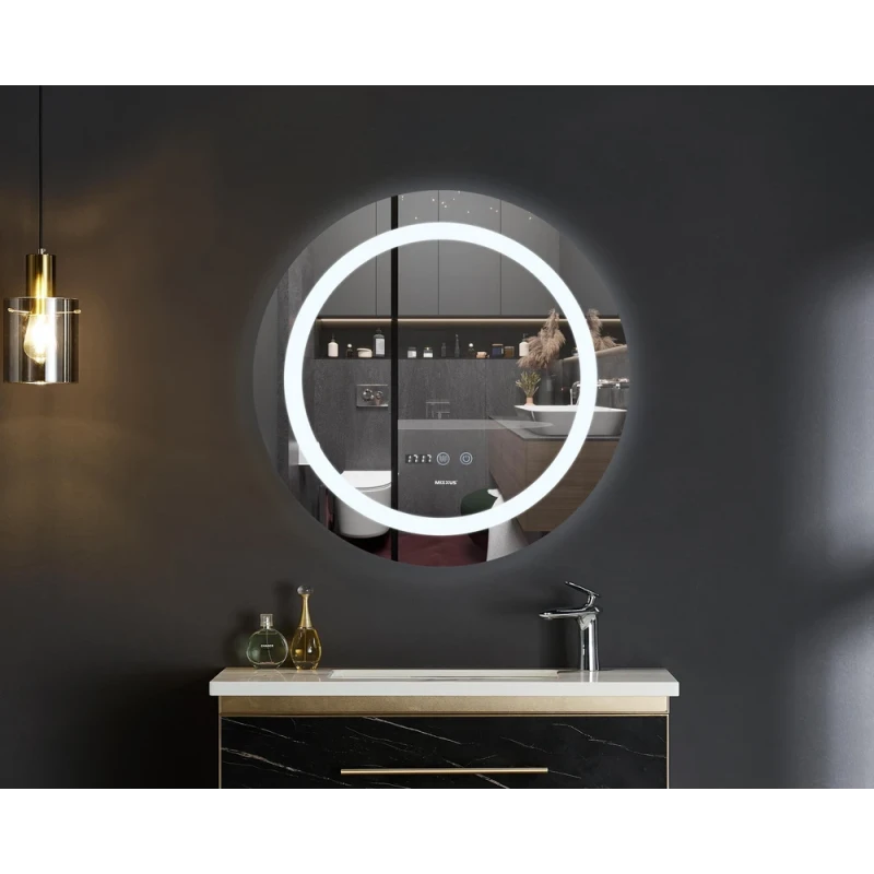 Дзеркало Mixxus Plain MC02-60 (годинник, LED-підсвічування, антизапотівання) (MI6012)