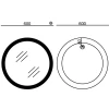 Зеркало Mixxus Plain MC10-60 (часы, LED-подсветка, антизапотевание) (MI6013)