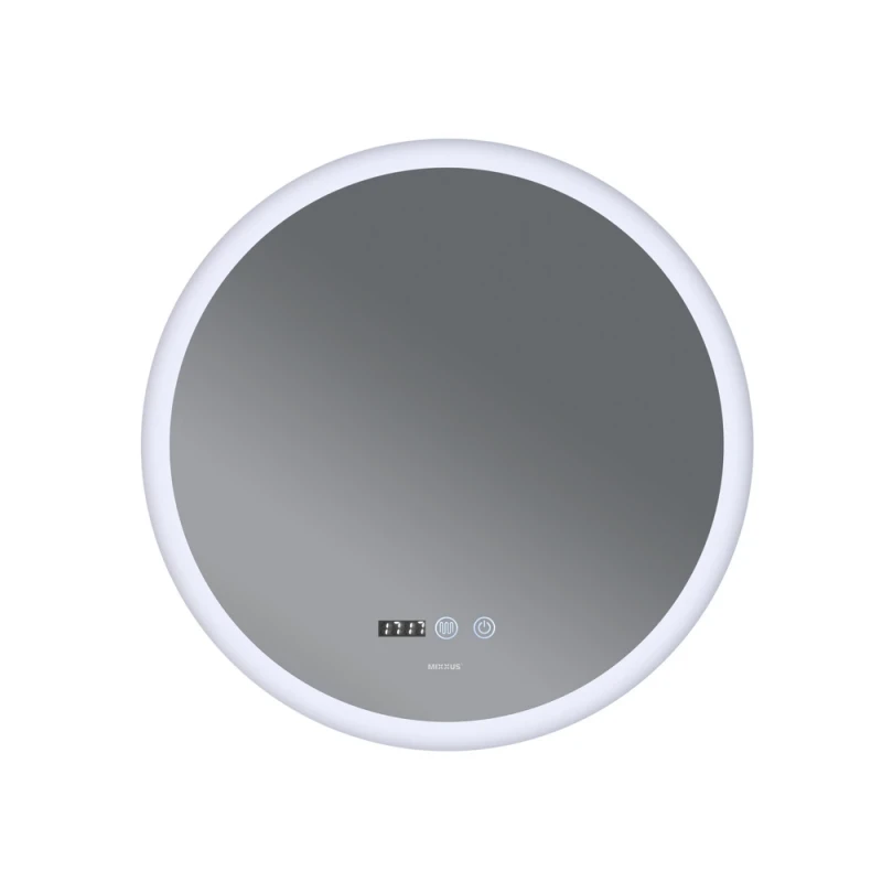 Дзеркало Mixxus Plain MC10-60 (годинник, LED-підсвічування, антизапотівання) (MI6013)