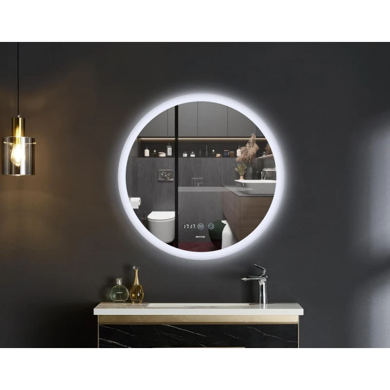 Дзеркало Mixxus Plain MC10-60 (годинник, LED-підсвічування, антизапотівання) (MI6013)