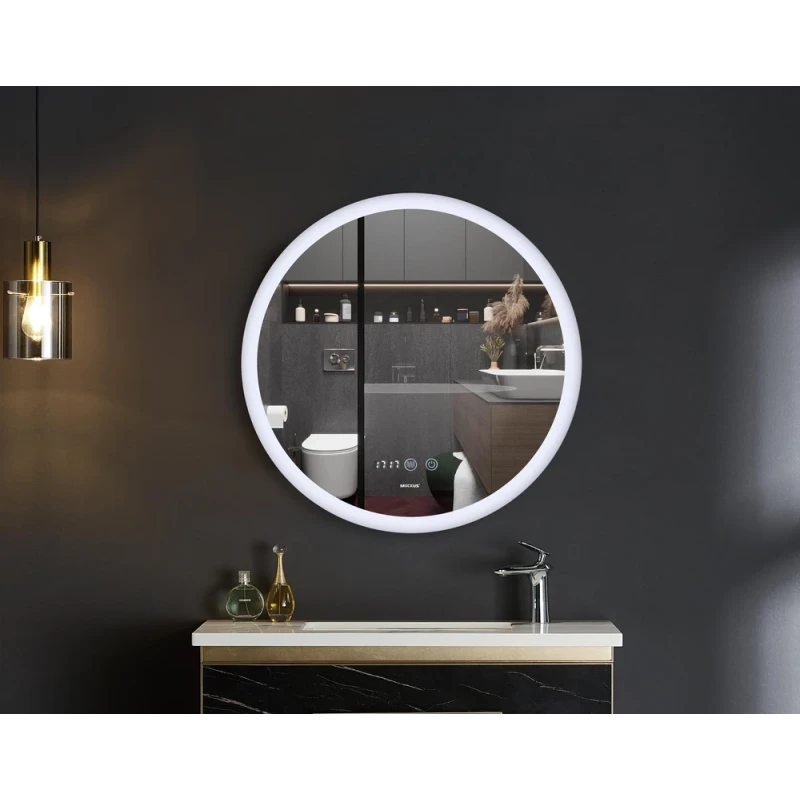 Дзеркало Mixxus Plain MC10-60 (годинник, LED-підсвічування, антизапотівання) (MI6013)