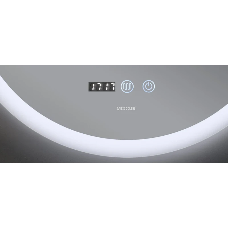 Дзеркало Mixxus Plain MC10-60 (годинник, LED-підсвічування, антизапотівання) (MI6013)