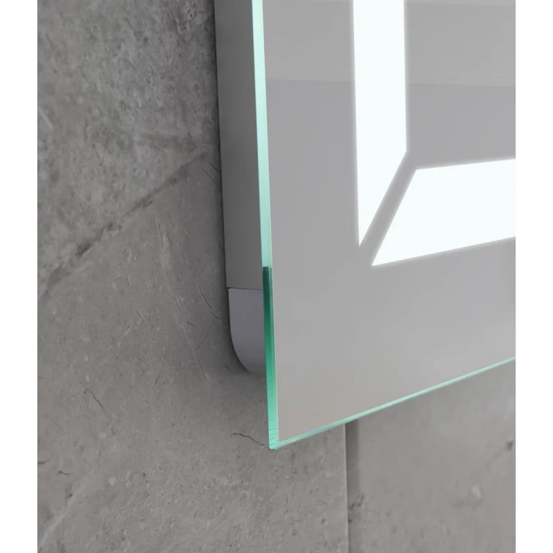 Дзеркало Mixxus Light MR01-80x60 (годинник, LED-підсвічування, антизапотівання) (MI5998)