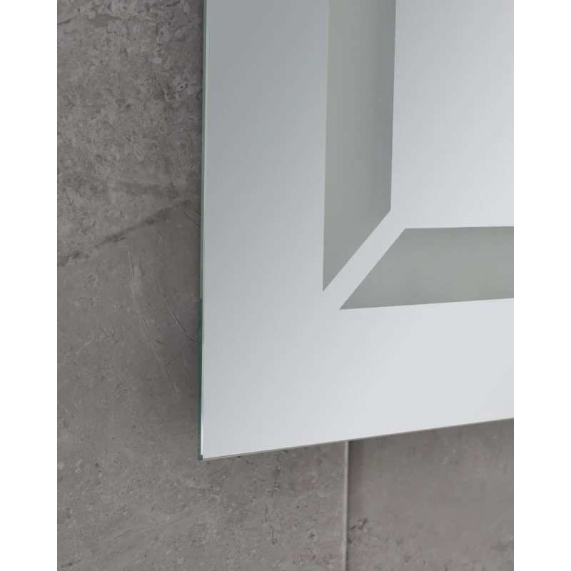 Дзеркало Mixxus Light MR01-80x60 (годинник, LED-підсвічування, антизапотівання) (MI5998)