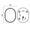 Дзеркало Mixxus Premium ELLIPSE MV05-90x70-REVERSE (LED Touch, Anti-fog, димер (3-6,5kK)) (MP6644)