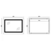 Зеркало Mixxus TALL MR08-80x60-REVERSE с LED Touch, Anti-fog, димером, регулировкой яркости (MI6659)