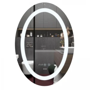 Дзеркало Mixxus Plain MV02-50x70 (годинник, LED-підсвічування, антизапотівання) (MI6010)