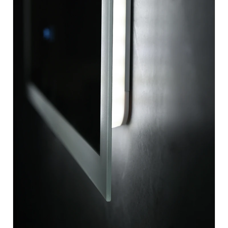 Дзеркало Mixxus FLAT MR04-100x60 з LED Touch, Anti-fog, димером, регулюванням яскравості, годинником (MI6008)