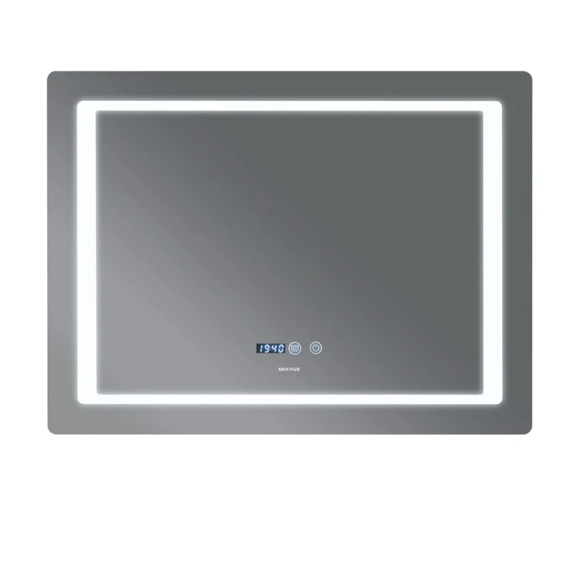 Дзеркало Mixxus Style MR03-90x70 (годинник, LED-підсвічування, антизапотівання) (MI6007)