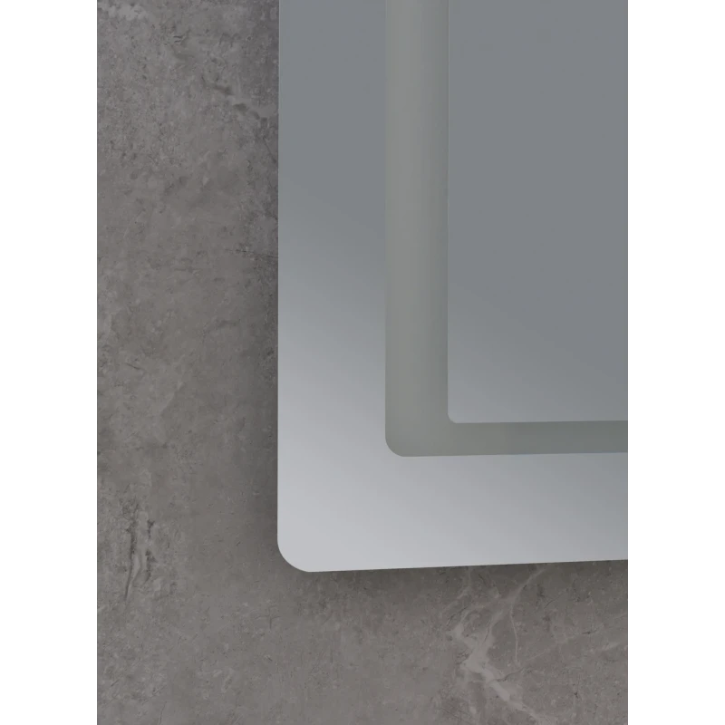 Дзеркало Mixxus Style MR03-90x70 (годинник, LED-підсвічування, антизапотівання) (MI6007)