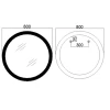 Дзеркало Mixxus PLAIN MC10-80 з LED Touch, Anti-fog, димером, регулюванням яскравості, годинником (MI6932)