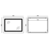 Зеркало Mixxus Warm MR02-80x60 (часы, LED-подсветка, антизапотевание) (MI6004)