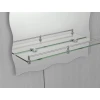 Зеркало настенное Zerix MIRRA MRZ02-600x850x105 прямоугольное с дугообразным верхом, фигурными боками и полкой (ZX5620)