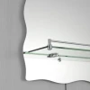 Зеркало настенное Zerix MIRRA MRZ02-600x850x105 прямоугольное с дугообразным верхом, фигурными боками и полкой (ZX5620)