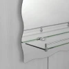 Зеркало настенное Zerix MIRRA MRZ02-600x850x105 прямоугольное с дугообразным верхом, фигурными боками и полкой (ZX5620)