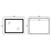 Зеркало Mixxus WARM MR02-90x70 с LED Touch, Anti-fog, димером, рег. яркости, часами (MI6673)