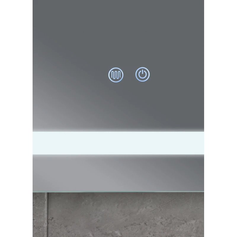 Дзеркало Mixxus WARM MR12-70x50-REVERSE з LED Touch, Anti-fog, димером, регулюванням яскравості (MI6670)