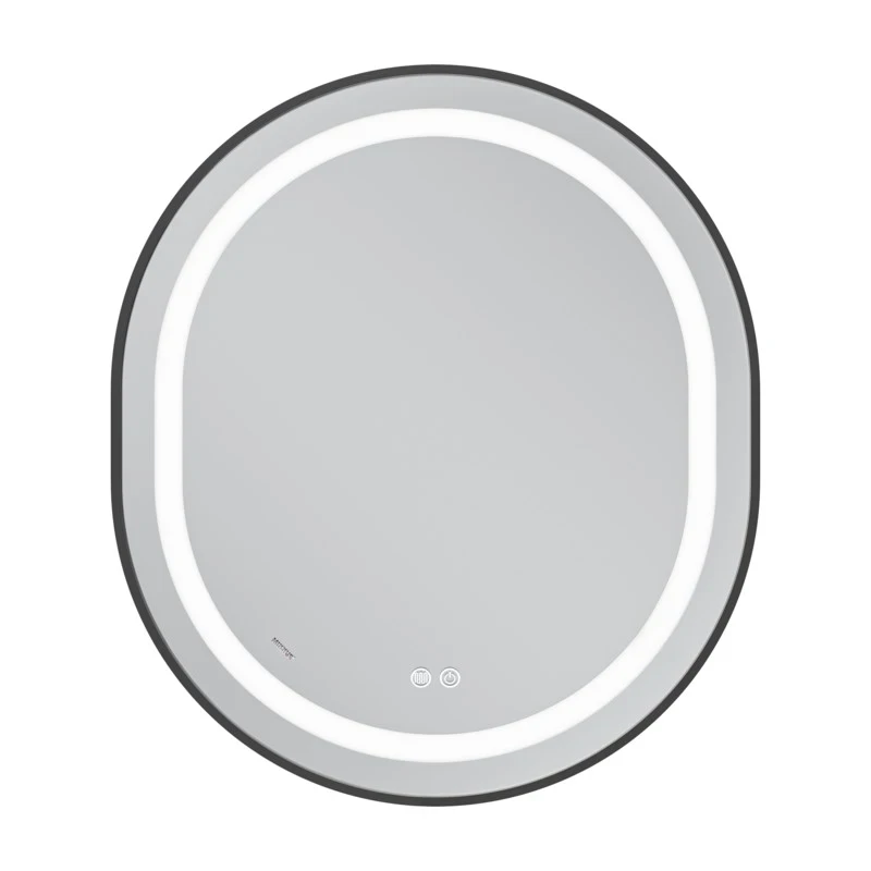 Дзеркало Mixxus Premium ELLIPSE MV05-80x70-REVERSE BLACK (LED Touch, Anti-fog, димер(3-6kK))(MP6646)