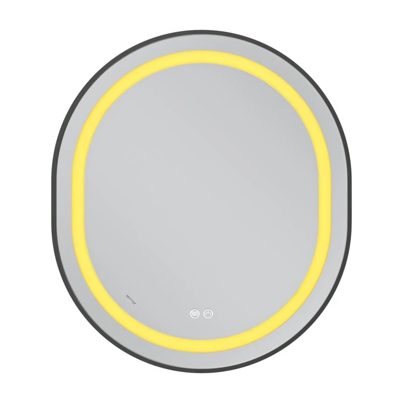 Дзеркало Mixxus Premium ELLIPSE MV05-80x70-REVERSE BLACK (LED Touch, Anti-fog, димер(3-6kK))(MP6646)