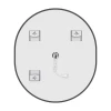 Дзеркало Mixxus Premium ELLIPSE MV05-80x70-REVERSE BLACK (LED Touch, Anti-fog, димер(3-6kK))(MP6646)
