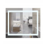 Дзеркало Mixxus WARM MR02-80x80 з LED Touch, Anti-fog, димером, регулюванням яскравості, годинником (MI6934)