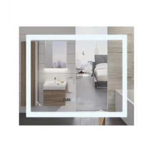 Зеркало Mixxus WARM MR02-80x80 с LED Touch, Anti-fog, димером, регулировкой яркости, часами (MI6934)