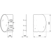 Зеркало настенное Zerix SOLO MOZ01-480x680x100 асимметричное с 3-мя полками (ZX5624)