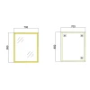 Зеркало настенное Zerix FONTE MRZ09-700x850-REVERSE GOLD прямоугольное в золотой раме (ZX5639)