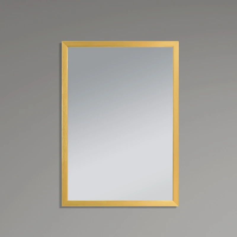 Дзеркало настінне Zerix FONTE MRZ09-700x850-REVERSE GOLD прямокутне в золотій рамі (ZX5639)