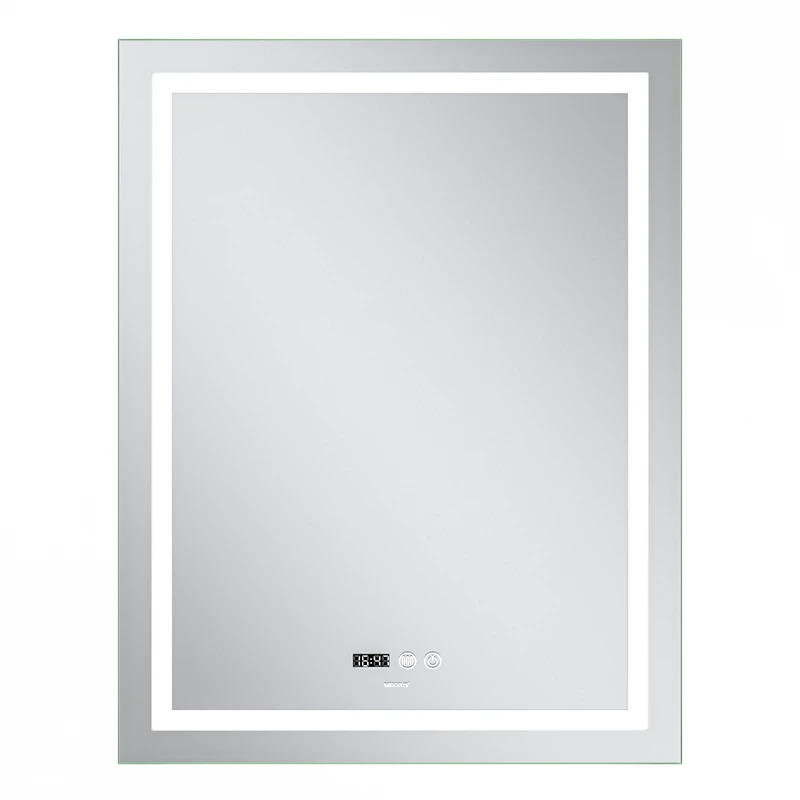 Дзеркало Mixxus Premium FLASH MR21-60x80 (LED Touch, Anti-fog, димер, годинник) (MP6617)