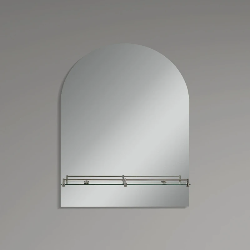 Дзеркало настінне Zerix LAGUNA MRZ03-500x700x110 прямокутне з дугоподібним верxом та полицею(ZX5622)